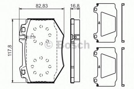 Гальмівні колодки дискові Bosch 0986494352 (фото 1)