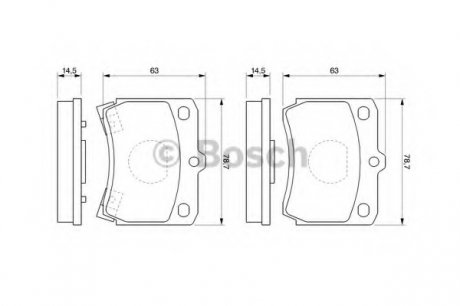 Тормозные колодки дисковые Bosch 0986493550 (фото 1)