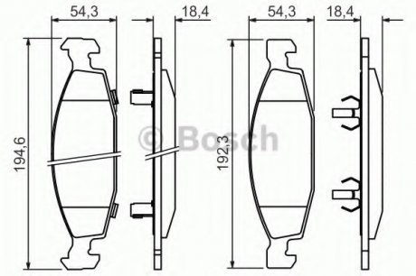 Тормозные колодки дисковые Bosch 0986424666 (фото 1)