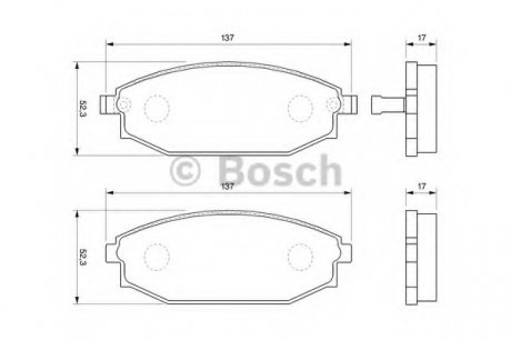 Тормозные колодки дисковые Bosch 0986424727 (фото 1)