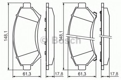 Тормозные колодки дисковые Bosch 0986424466 (фото 1)