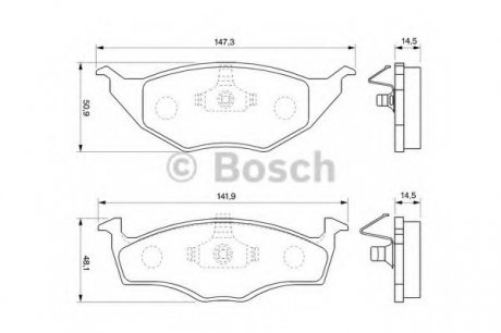 Тормозные колодки дисковые Bosch 0986424502 (фото 1)