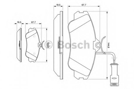 Тормозные колодки дисковые Bosch 0986461115 (фото 1)