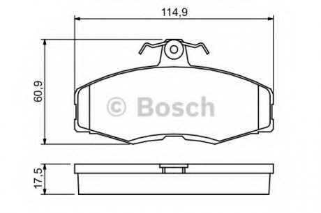 Тормозные колодки дисковые Bosch 0986468613 (фото 1)