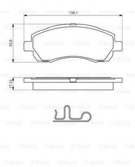 Тормозные колодки дисковые Bosch 0986424770 (фото 1)