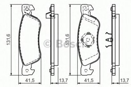 Тормозные колодки дисковые Bosch 0986424262 (фото 1)