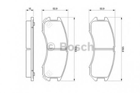 Тормозные колодки дисковые Bosch 0986493790 (фото 1)