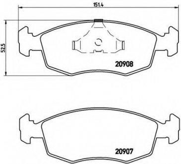 Тормозные колодки дисковые BREMBO P24019 (фото 1)