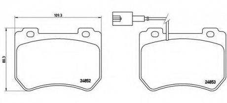 Тормозные колодки дисковые BREMBO P23129 (фото 1)