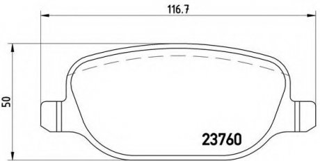 Тормозные колодки дисковые BREMBO P23089 (фото 1)