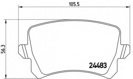 Тормозные колодки дисковые BREMBO P85108 (фото 1)