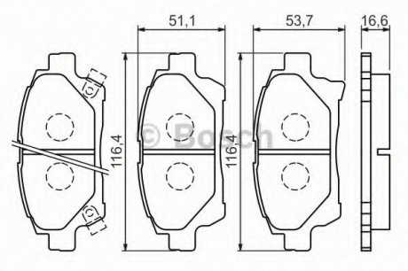 Гальмівні колодки дискові Bosch 0986494333 (фото 1)