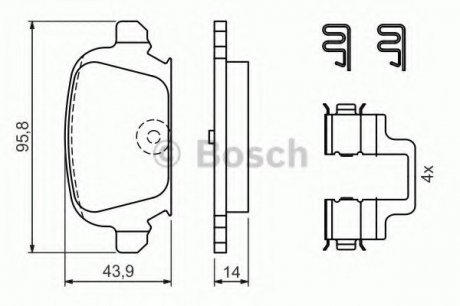 Тормозные колодки дисковые Bosch 0986424528 (фото 1)