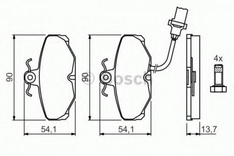 Тормозные колодки дисковые Bosch 0986469820 (фото 1)