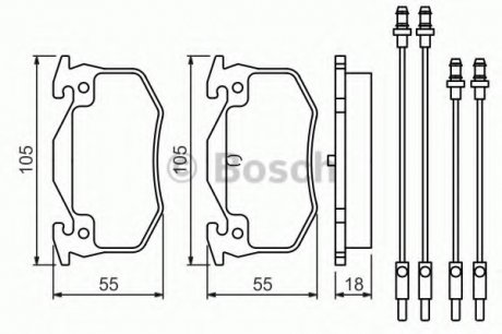 Тормозные колодки дисковые Bosch 0986466350 (фото 1)