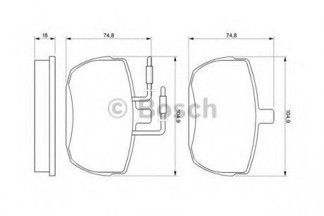 Гальмівні колодки дискові Bosch 0986467590 (фото 1)