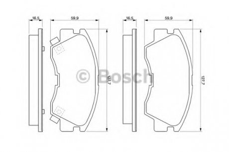 Тормозные колодки дисковые Bosch 0986460978 (фото 1)