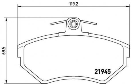 Тормозные колодки дисковые BREMBO P85042 (фото 1)