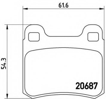 Тормозные колодки дисковые BREMBO P50013 (фото 1)