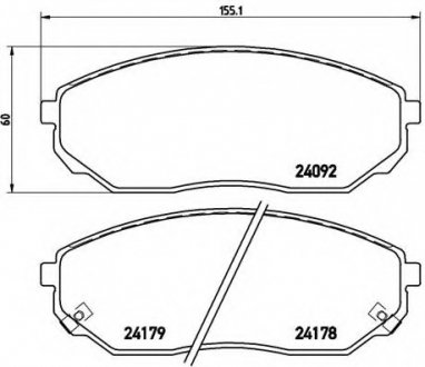 Гальмівні колодки дискові BREMBO P30019 (фото 1)