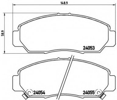 Тормозные колодки дисковые BREMBO P28047 (фото 1)