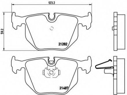 Гальмівні колодки дискові BREMBO P06044 (фото 1)