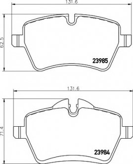 Гальмівні колодки MINI Cooper S "F "03-15 TEXTAR 2398401 (фото 1)
