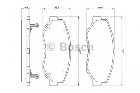 Тормозные колодки дисковые Bosch 0986424809 (фото 1)