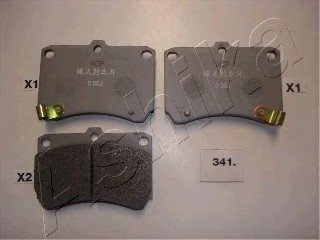 Колодки гальмівні передні дискові MAZDA 323 (вир-во) ASHIKA 50-03-341 (фото 1)