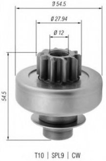 Ведущая шестерня, стартер Magneti Marelli 940113020379 (фото 1)