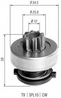 Ведущая шестерня, стартер Magneti Marelli 940113020372 (фото 1)