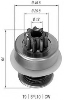 Ведущая шестерня, стартер Magneti Marelli 940113020015 (фото 1)