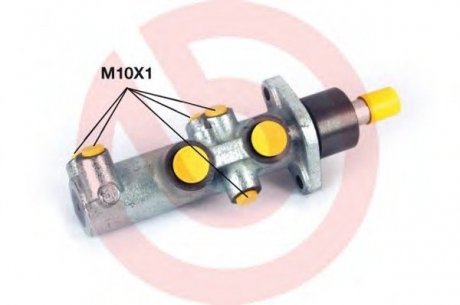 Главный тормозной цилиндр BREMBO M61043 (фото 1)