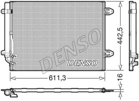 Радіатор кондиціонераVW PASSAT CC (357) 08-12,PASSAT B7 (365) ALLTRACK 12-14,PASSAT B7 (365) 10-14 Denso DCN32013 (фото 1)