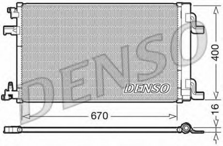 Конденсатор, кондиционер Denso DCN20002 (фото 1)