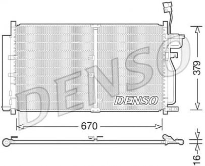 Радіатор кондиціонера General motors Denso DCN15003 (фото 1)