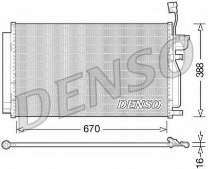 Радіатор кондиціонера General motors Denso DCN15002 (фото 1)