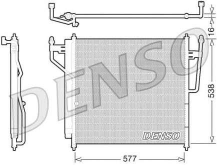 Конденсатор, кондиционер Denso DCN46017 (фото 1)