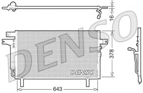 Конденсатор, кондиционер Denso DCN46016 (фото 1)