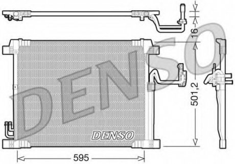 Радіатор кондиціонера INFINITI Denso DCN46012 (фото 1)