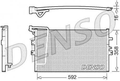 Конденсатор, кондиционер Denso DCN25002 (фото 1)