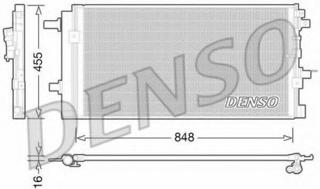 Конденсатор, кондиционер Denso DCN02023 (фото 1)