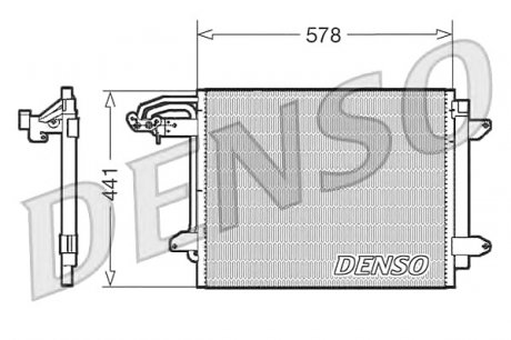 Конденсатор, кондиционер Denso DCN32030 (фото 1)