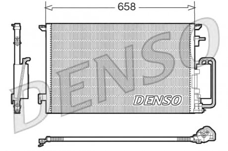 Конденсатор, кондиционер Denso DCN20032 (фото 1)