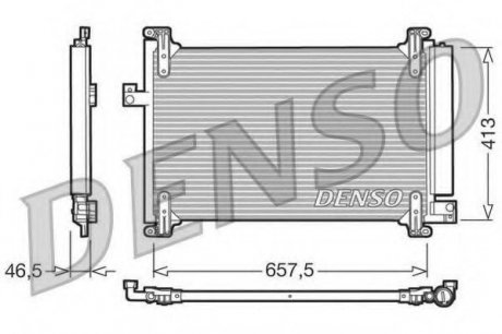 Конденсатор, кондиционер Denso DCN09083 (фото 1)