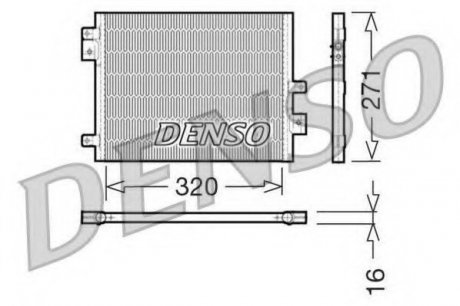 Радіатор кондиціонера Porsche Denso DCN28002 (фото 1)