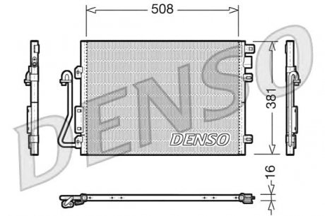 Конденсатор, кондиционер Denso DCN37001 (фото 1)