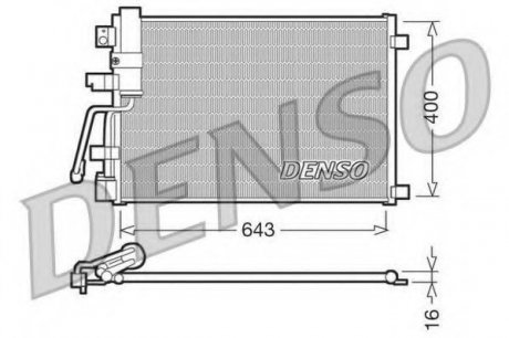 Радіатор кондиціонера Nissan Denso DCN46003 (фото 1)