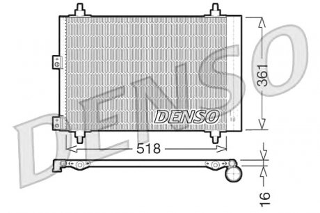 Радіатор кондиціонера Peugeot Denso DCN07006 (фото 1)