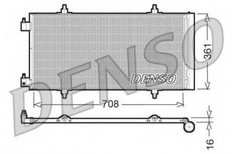 Радіатор кондиціонера Peugeot Denso DCN07011 (фото 1)